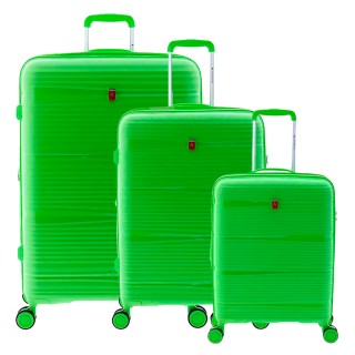 Suitcase set Gladiator Bionic 55/65/76 cm green