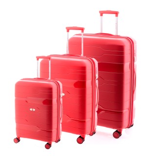 Gladiator Boxing luggage set 55/67/77 cm red