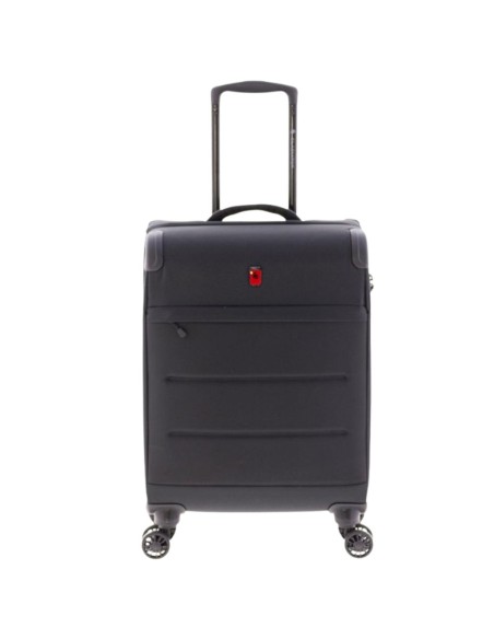maleta cabina Gladiator Helios 55 negra vista frontal