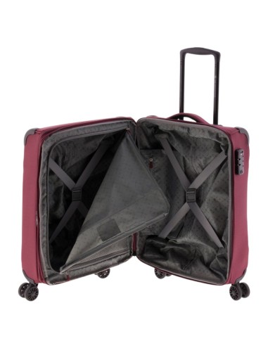 maleta cabina Gladiator Helios 55 rojo vista interna
