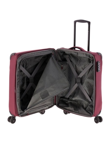 maleta cabina Gladiator Helios 55 rojo vista interna