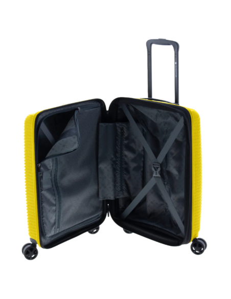 maleta cabina Gladiator Vincent 55 amarilla vista interna