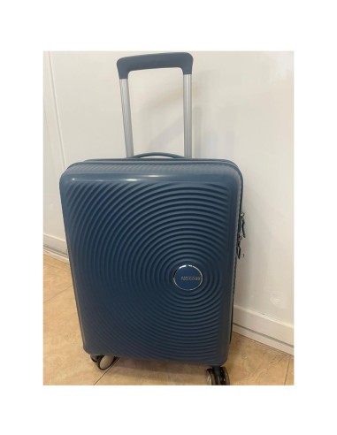 Mala de cabine American Tourister 55 cm, stone, usada, vista frontal.