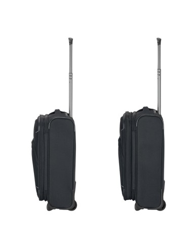 Maleta de cabina Roncato GATEWAY Negra 55 cm vista lateral