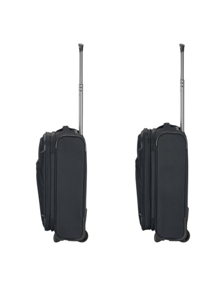 Maleta de cabina Roncato GATEWAY Negra 55 cm vista lateral