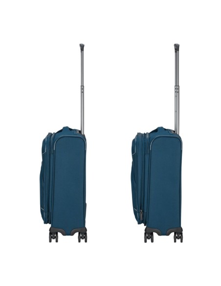 Maleta de cabina Roncato GATEWAY 55 cm azul vista lateral