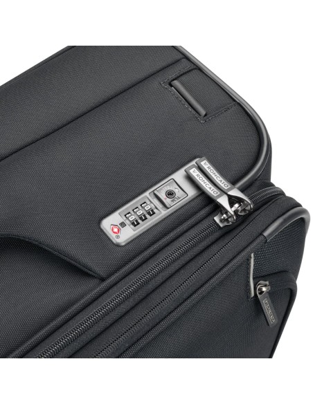 Maleta de cabina Roncato GATEWAY 55 cm Exp. AIRFRANCE Negra vista cerradura