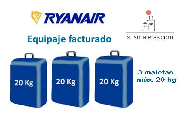 precio maleta 20 kg ryanair