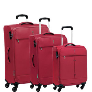 Juego de 3 maletas blandas Benzi BZ4482, 4 ruedas color Marrón
